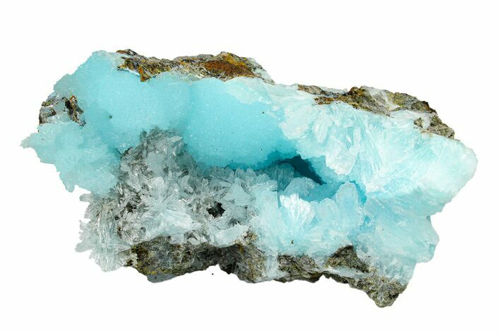 Blue-Green Aragonite Aggregation - Wenshan Mine, China #290987